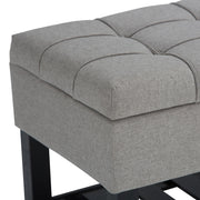 Saxon - Upholstered Transitional Storage Ottoman Bench - R&R Furniture Gallery (Fountain Valley, CA)