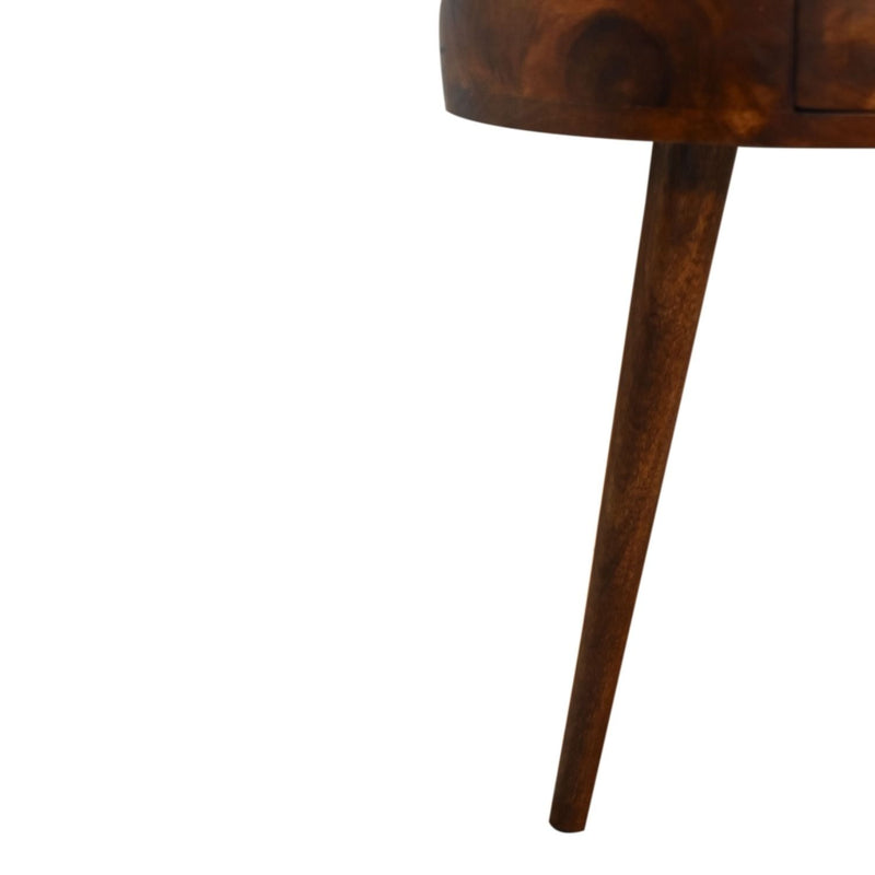 Semi Circle Nightstand - Chestnut - R&R Furniture Gallery (Fountain Valley, CA)