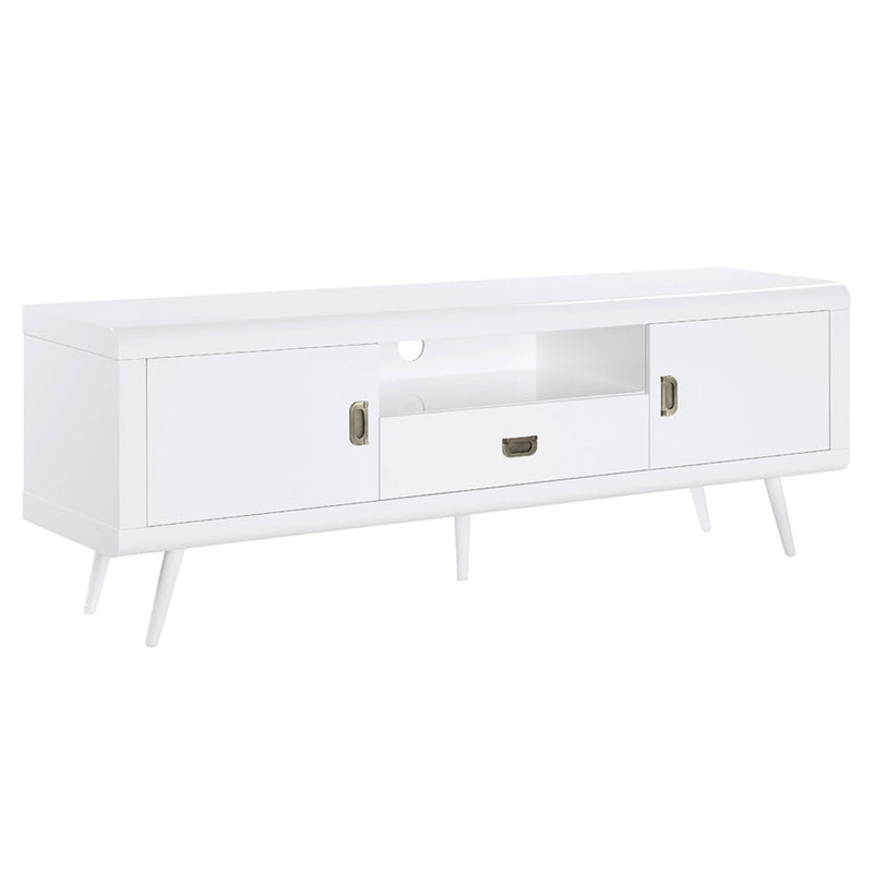 Pagan - TV Stand - White High Gloss - R&R Furniture Gallery (Fountain Valley, CA)