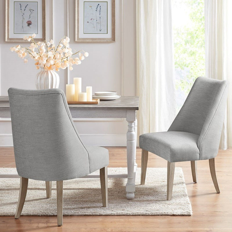 Winfield - Upholstered Dining Chair (Set of 2) - Light Gray - R&R Furniture Gallery (Fountain Valley, CA)