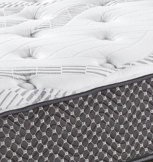 MD Mattress 10-inch quilted hybrid mattress with medium firmness, showcasing its plush quilted top and supportive hybrid design.