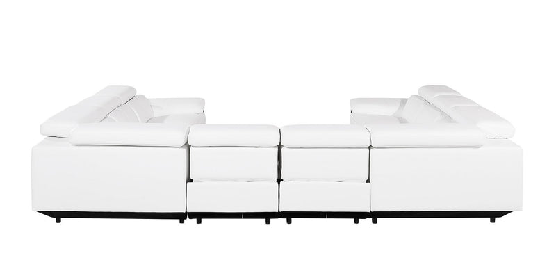 1246 - 8-Piece U-Shaped Modular Power Reclining Sectional With 4 Power Recliners And Power Headrests