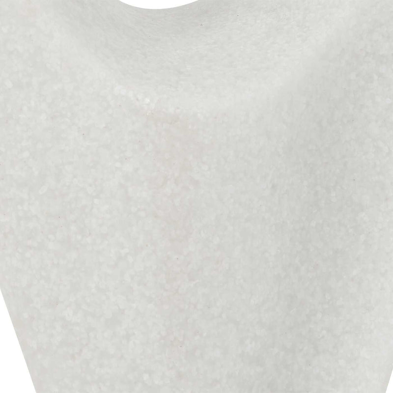 Fluid Drop - Stone Sculpture - White