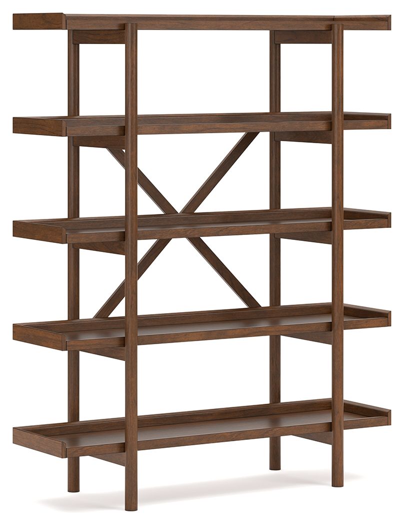 Lyncott - 3 Pc. - Home Office Desk, Chair, Bookcase - Brown - R&R Furniture Gallery (Fountain Valley, CA)