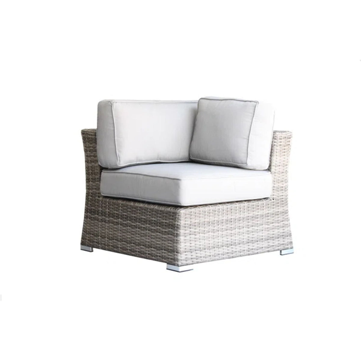 7 Piece Patio Sofa Set With Cushions For Outdoor Comfort - Gray Mix