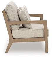 Hallow Creek - Loveseat With Cushion - Driftwood - R&R Furniture Gallery (Fountain Valley, CA)