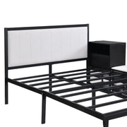 Platform Bed With 2 Tier Storage Shelves, Storage Cabinet - R&R Furniture Gallery (Fountain Valley, CA)
