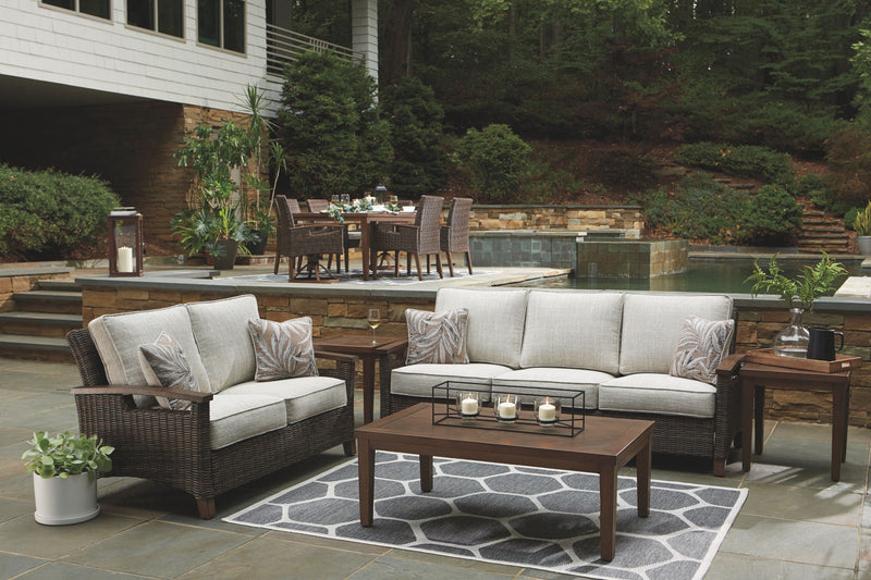 Paradise Trail - Sofa with Cushion - Medium Brown - R&R Furniture Gallery (Fountain Valley, CA)
