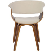 Lumi Source vintage mid-century modern dining chair set, featuring sleek wooden frames and upholstered seats for stylish dining room decor.