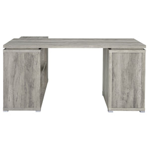 Tona - L-Shape Computer Desk With 3 Drawers And 5 Shelves