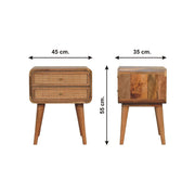 Close Knit 2 Drawer Nightstand - Oak - R&R Furniture Gallery (Fountain Valley, CA)