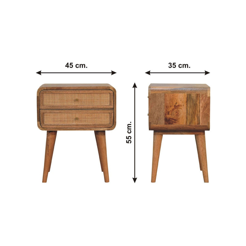 Close Knit 2 Drawer Nightstand - Oak - R&R Furniture Gallery (Fountain Valley, CA)