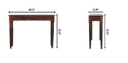 Artisan Furniture turned legs drawer console table with wooden surface and elegant turned leg design for living room or hallway decor.
