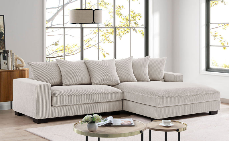 Luxe - Oversized 2 Piece Sectional Couches For Living Room, L Shaped Sofa With Chaise - R&R Furniture Gallery (Fountain Valley, CA)