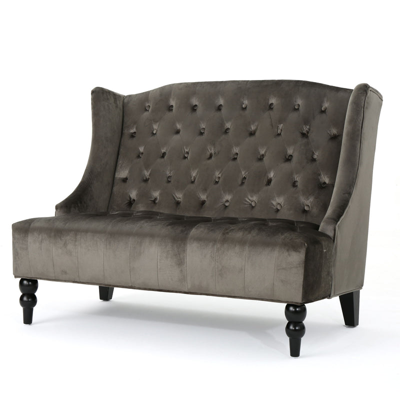 Nurturing - Upholstered Loveseat With Wing Back And Diamond Tufting - R&R Furniture Gallery (Fountain Valley, CA)