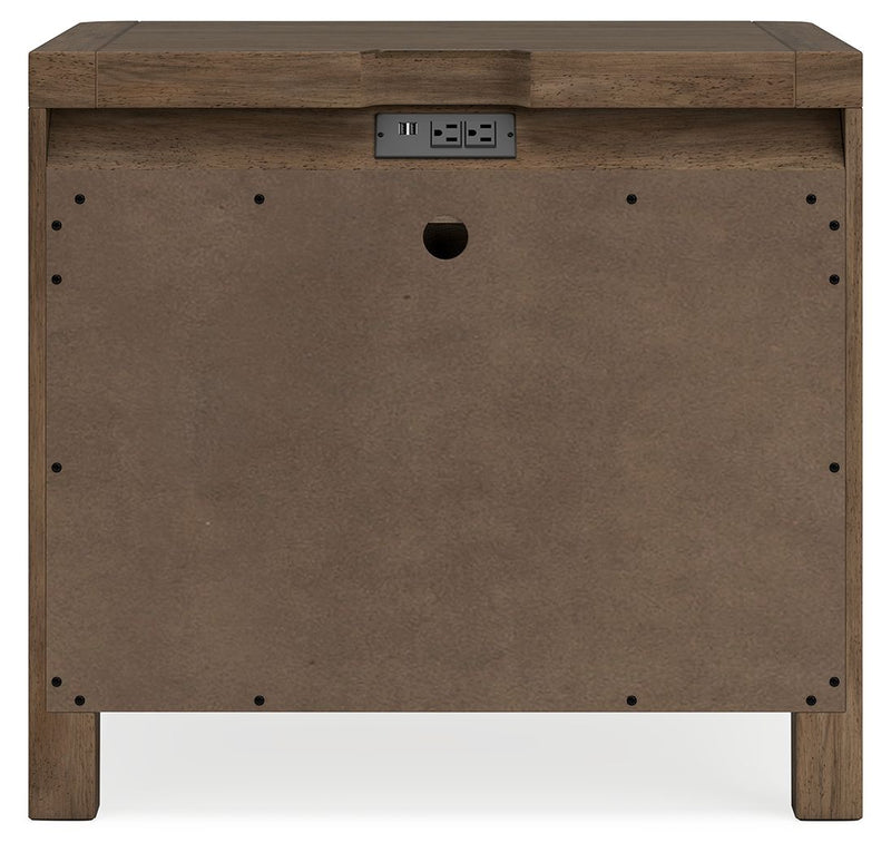 Cabalynn - Two Drawer Night Stand - Light Brown - R&R Furniture Gallery (Fountain Valley, CA)
