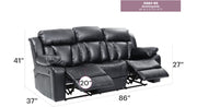 Elegant reclining sofa by Glory Furniture, featuring plush cushions and a sleek design for relaxing and leisure use.