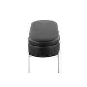 Lumi Source Chloe contemporary glam storage bench with plush upholstery and sleek design, ideal for living room or bedroom decor.