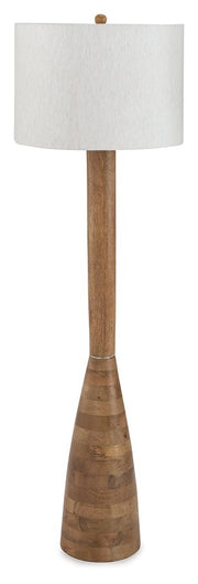Ailsa - Wood Floor Lamp - Natural Brown - R&R Furniture Gallery (Fountain Valley, CA)