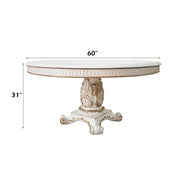 Vendome - 76" Round Dining Table With Pedestal Base - Antique Pearl - R&R Furniture Gallery (Fountain Valley, CA)