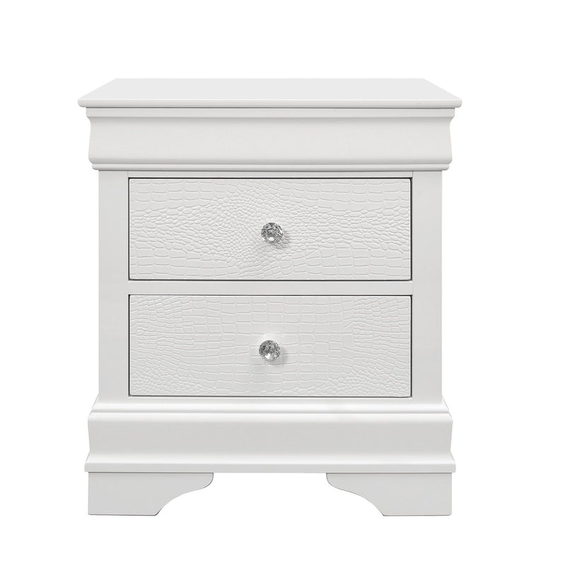 Shaker - Crocodile Metallic Nightstand - R&R Furniture Gallery (Fountain Valley, CA)