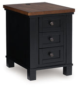 Wildenauer - Chair Side End Table - Brown / Black - R&R Furniture Gallery (Fountain Valley, CA)