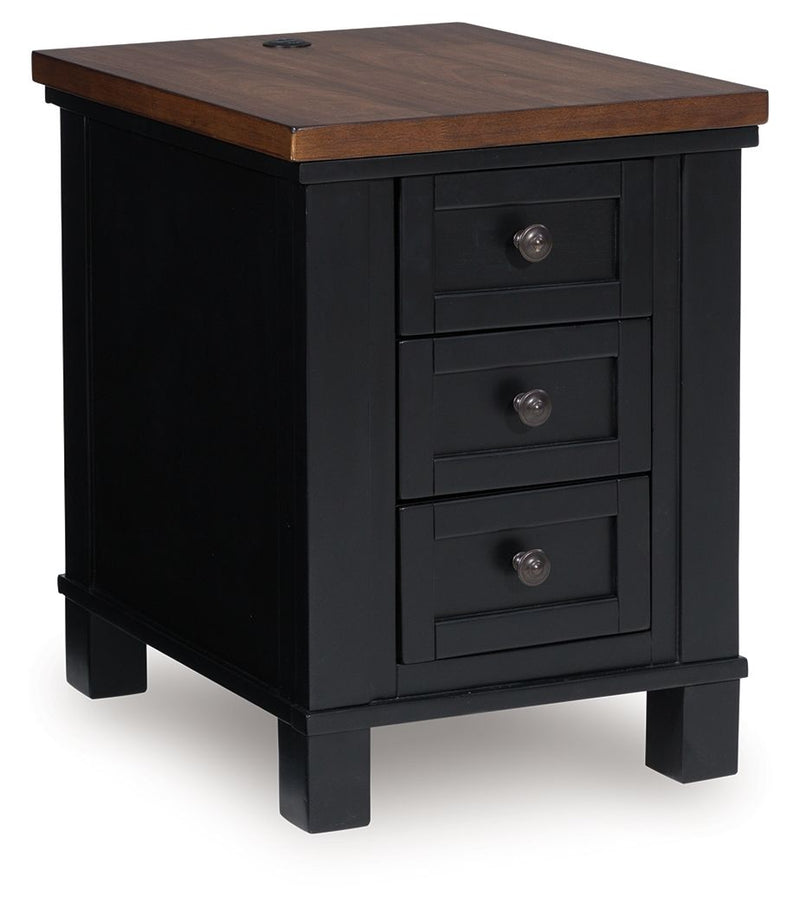 Wildenauer - Chair Side End Table - Brown / Black - R&R Furniture Gallery (Fountain Valley, CA)