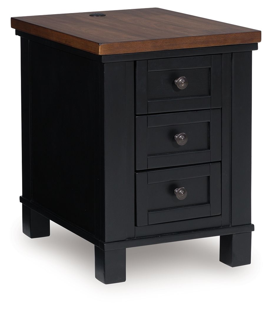 Wildenauer - Chair Side End Table - Brown / Black - R&R Furniture Gallery (Fountain Valley, CA)
