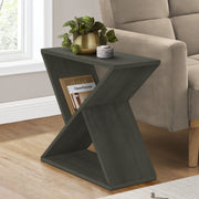 Contemporary stylish Accent Side Table by 8th Street with a sleek design, featuring a smooth surface and modern metal legs.