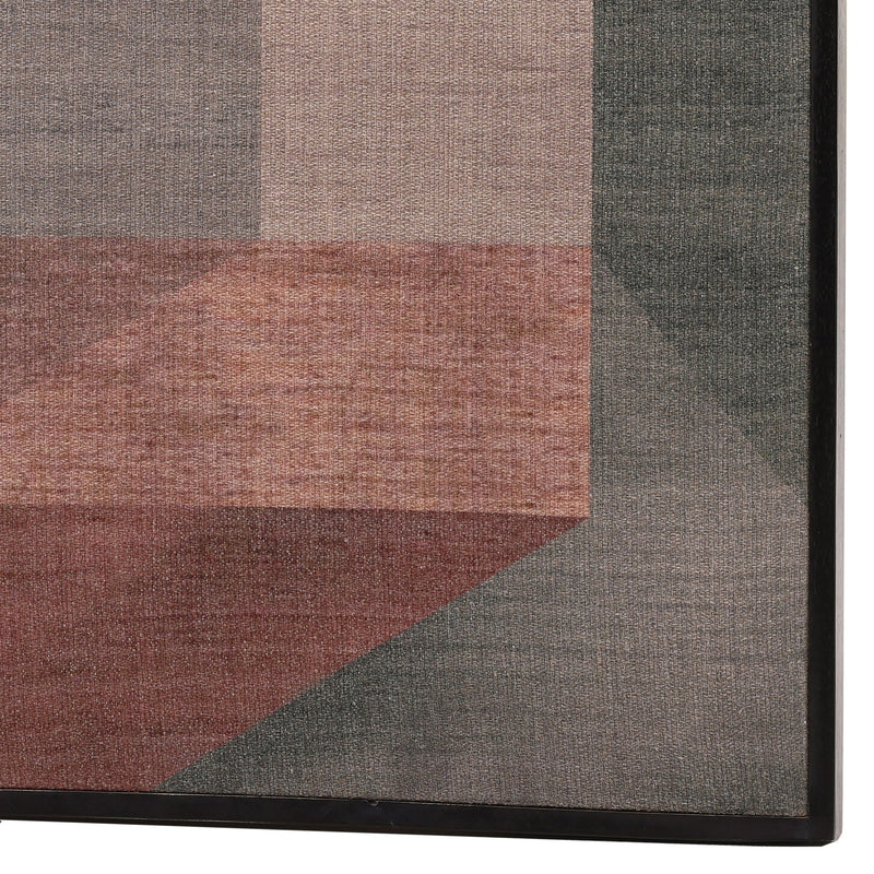 Wellington - Wall Art - Gray And Dark Red
