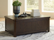 Breckington - Cocktail Table With Storage - Dark Brown - R&R Furniture Gallery (Fountain Valley, CA)