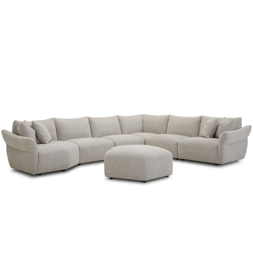 Playful - Ottoman With Casters - Canes Cobblestone - R&R Furniture Gallery (Fountain Valley, CA)