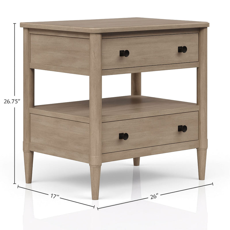 Open Nightstand With 2 Drawers - R&R Furniture Gallery (Fountain Valley, CA)