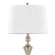 Pair of Lumi Source Flint contemporary table lamps with built-in USB ports, featuring sleek modern design and adjustable height.