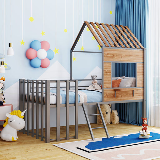 Loft Bed With Roof, Window, Guardrail, Ladder - R&R Furniture Gallery (Fountain Valley, CA)