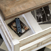 Realyn - Lift Top Cocktail Table - White / Brown - R&R Furniture Gallery (Fountain Valley, CA)