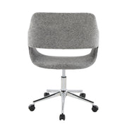 Lumi Source Margarite contemporary office task chair with adjustable height, black fabric seat, and modern design for desk use.