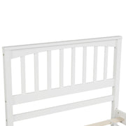 DreamHaus platform bed with built-in trundle, featuring a modern design and wooden finish, perfect for space-saving sleeping arrangements.