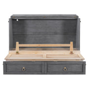 DreamHaus cabinet bed with large drawers, stylish design, showcasing the sleek wooden exterior and functional storage features.