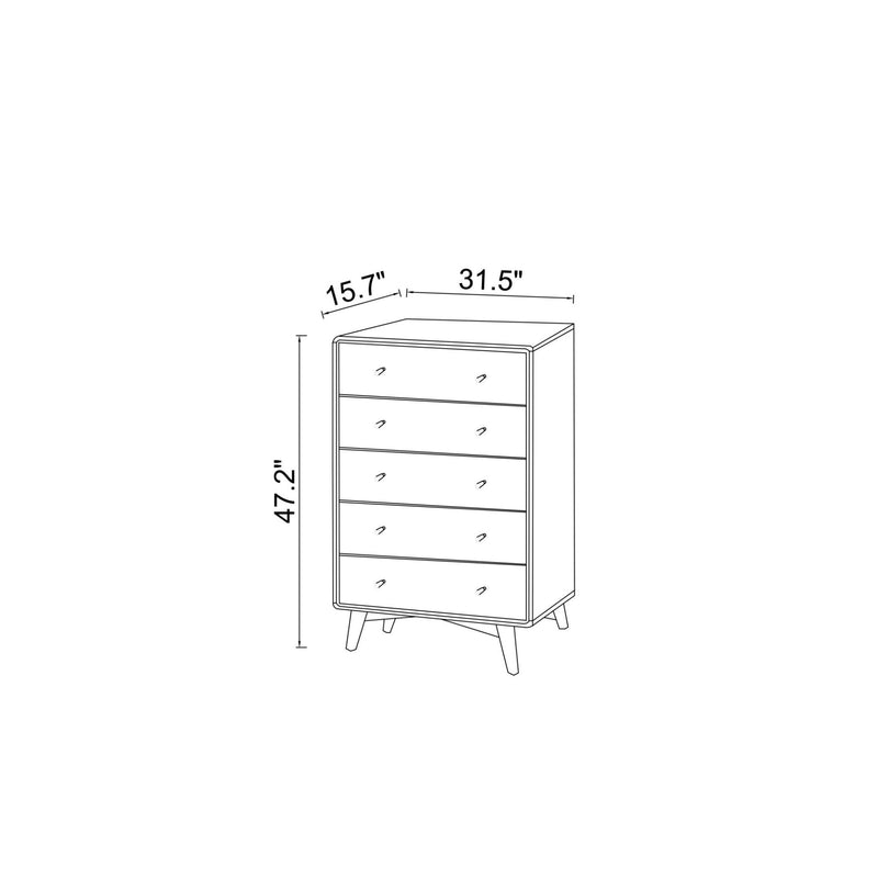 Caroline - Mid-Century, Modern Dresser - R&R Furniture Gallery (Fountain Valley, CA)