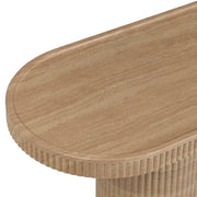 TOV Furniture Darcy console table with sleek wooden surface and modern design, ideal for entryways or living spaces.