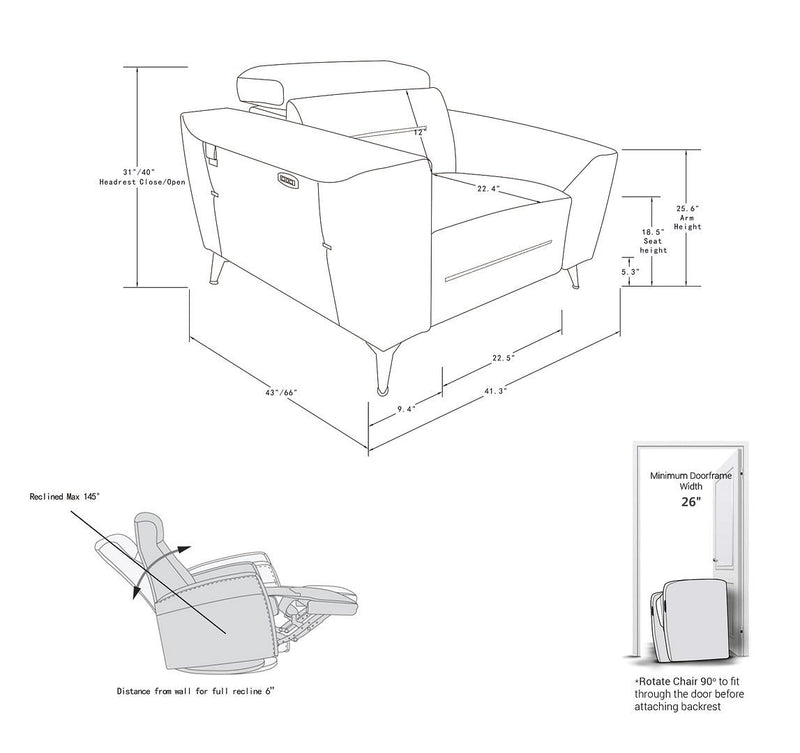 989 - Power Reclining Set With Power Headrest