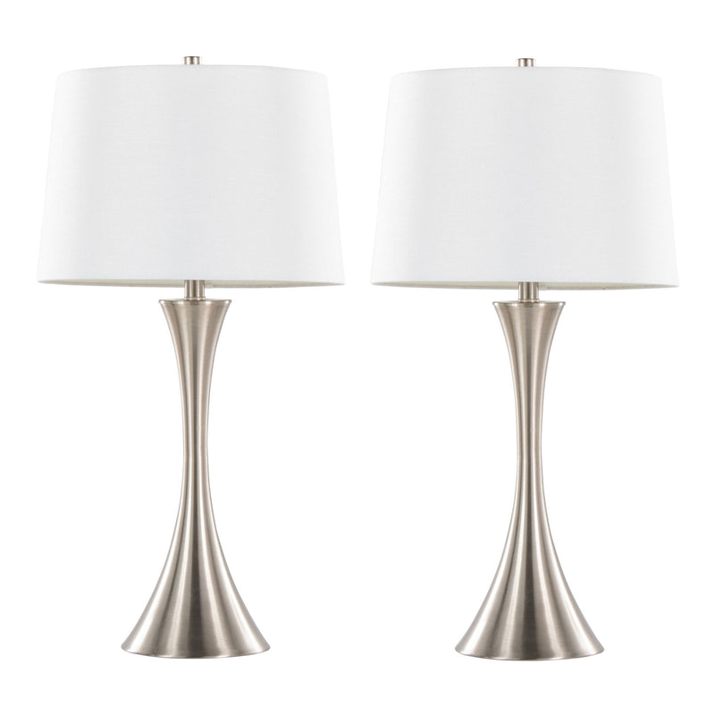 Lumi Source Lenuxe contemporary elegant table lamp set with sleek modern design, featuring two stylish lamps for home decor.