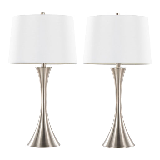Lumi Source Lenuxe contemporary elegant table lamp set with sleek modern design, featuring two stylish lamps for home decor.