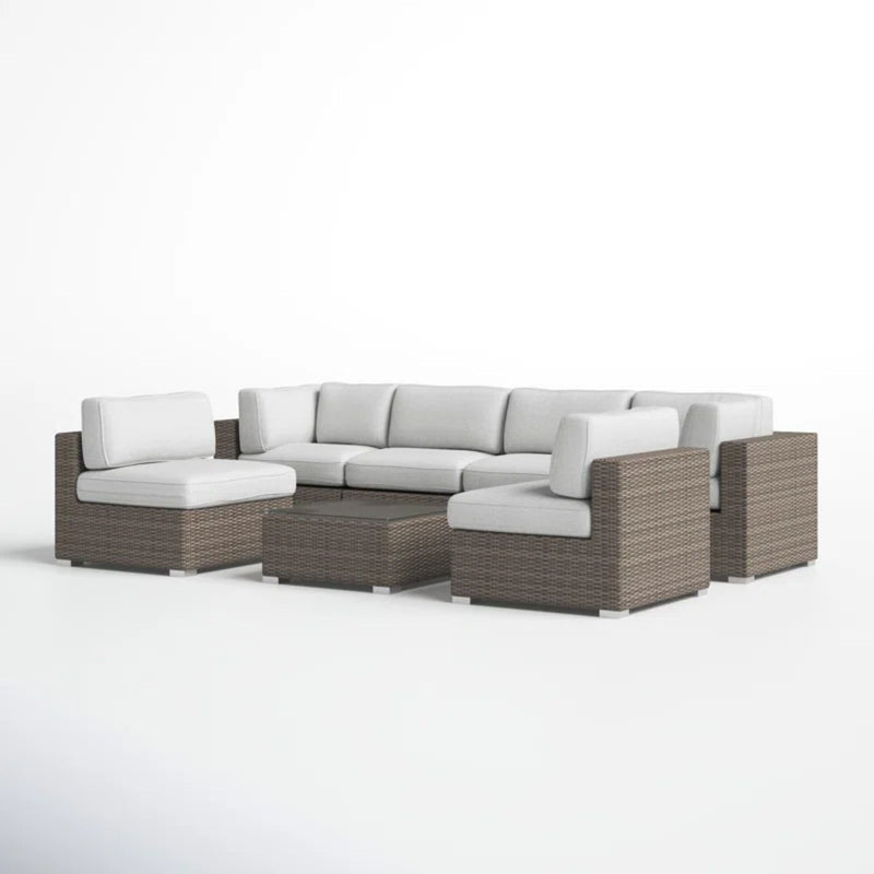 Seating Set With Cushions Handcrafted Wicker Design - R&R Furniture Gallery (Fountain Valley, CA)