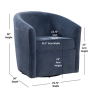 Oaklynn - Barrel Style Swivel Accent Chair - R&R Furniture Gallery (Fountain Valley, CA)
