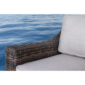 Chic Wide Outdoor Loveseat With Cushions