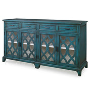 Uttermost Oksana wooden credenza in green with sleek modern design and smooth surface, ideal for storage and decor.