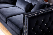 Glory Furniture Paige stationary sofa with plush cushions and sleek design, perfect for modern living rooms.
