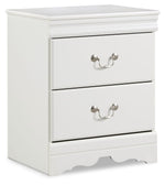 Anarasia - Two Drawer Night Stand - White - R&R Furniture Gallery (Fountain Valley, CA)